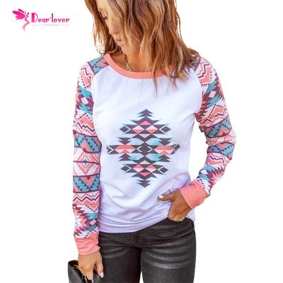 China 2021 Casual Anti-pilling Women Streetwear Boho Pullover Sweater Ladies Color To Block Aztec Hoodies for sale