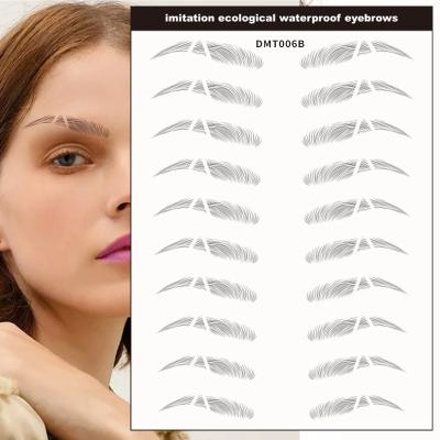 China Temporary Private Label 3D Eyebrow Tattoo Sticker Waterproof Wholesale Latest Natural Trendy Eyebrow Stickers for sale