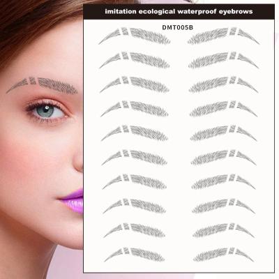 China Temporary Newest Design Waterproof 6D Eyebrow Tattoo Sticker Latest Sell Natural Trendy Wholesale Eyebrow Tattoo Stickers for sale