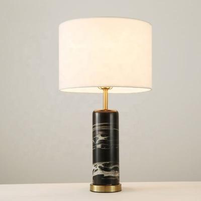 China European style hotel table lamp black table lamp luxury modern marble luxury desk lamp ETL32024 for sale