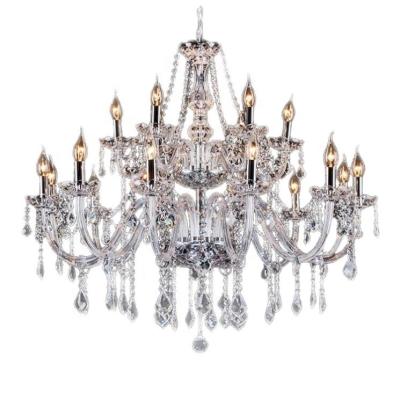 China Large Modern Hotel Energy Saving Golden Lobby Decorative Vintage European Luxury Leaded Crystal Chandelier for sale