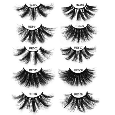 China Glow in the Dark Best Selling OLA 25-27mm False 3d Eyelashes Dark Black Fluffy Natural Look Extensions For Wholesale for sale