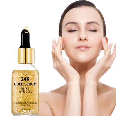 China 30ml Whitening Hydrating Hydrating Skin Care Collagen 24K Gold Brightening Face Serum for sale