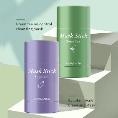 China Moisturizer Clay Mask Stick Match Green Tea Eggplant Mud Mask Deep Cleansing Stick for sale