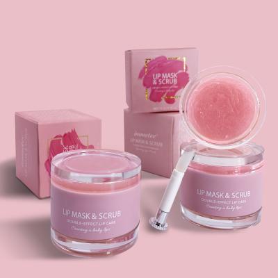 China Wholesale Private Label Moisturizer Two In One Fruit Lip Mask Lip Scrub With Moisturizing Private Label for sale