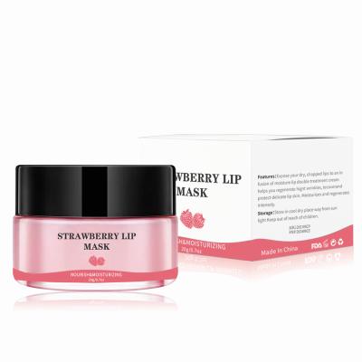 China Moisturize Private Label Strawberry Lip Mask Pink Honey Hydrated Collagen Lip Sleeping Mask With Your Own Logo for sale