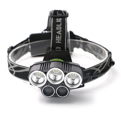 China High Power 5 LED Head Lamp XML T6 LED Head Camping Lamp , Most Powerful Rechargeable LED Headlamp for sale