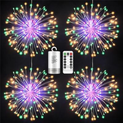 China String Lights LED Starburst String Lights Battery Operated Hanging Copper Wire Firework Lights For Party for sale