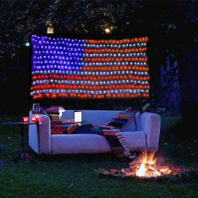 China Mesh Lights 420 Waterproof Led USA Flag Lights Super Bright LED American Flag Lights for sale