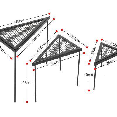 China 2021 New Arrival Easily Cleaned Folding Heavy Duty Steel Campfire Grill Grate, Portable Over The Fire Camp Grill For Outdoor for sale