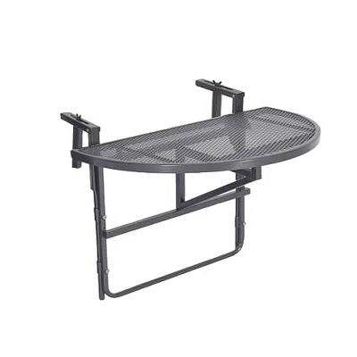 China Cheap Wholesale Balcony Railing Table Easy Carry Outdoor Metal Folding Portable Hanging Coffee Table for sale