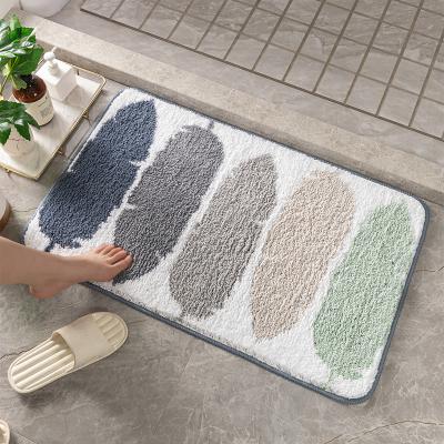 China 7Colour Cheap Washable Anti Skid Mat Soft Shaggy Absorbent Water Comfortable Bath Mats for sale