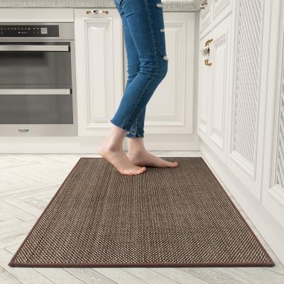 China 7colour Washable Non Slip Indoor Chef Drying Linen Mat Area Rug Kitchen Floor Standing Weave Rug for sale