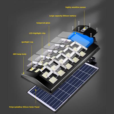 China Garden All In One Solar Street Light Road Lighting Sensor Motion Lights Solar Street Ip65 Waterproof for sale