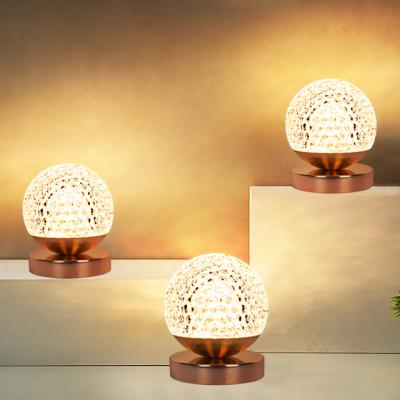 China Ignition Works New Decorative Creative Mail Modern Crystal Table Touch Lamp Gold Led Top Crystal With USB Port Charger for sale