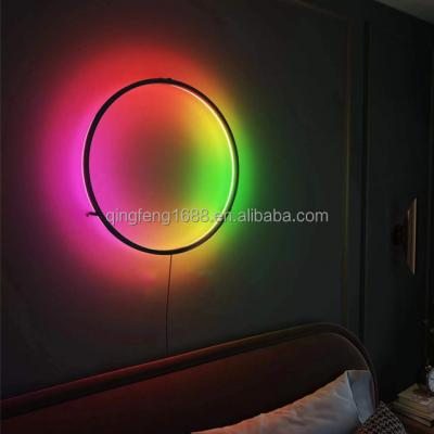 China Modern Bedside Led Wall Lamp Indoor Bedroom Home Room Hallway Modern Design Smart RGB Wall Night Lights Led Photography for sale