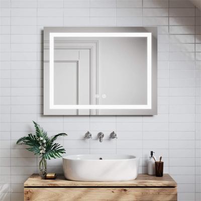 China Hot Selling Amazon LED Mirror Smart Touch Sensor Mirror Magnifying Bathroom LED Bath Wall Mirror Fog Light for sale