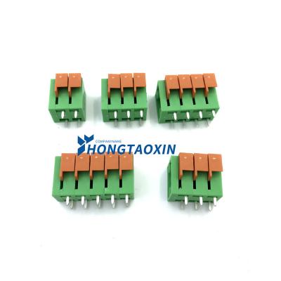 China 5.08mm 2PIN Connect Quick Light A.W.G. Spring Terminal Block Test Insulated Connectors KF142V KF142R 12-24 for sale