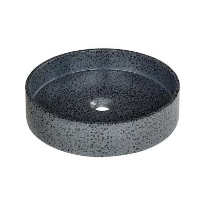 China High Quality Handmade Terrazzo Majeax Factory Supply Countertop Terrazzo Material Round Shape Bathroom Water Basin Hand Wash Sink for sale