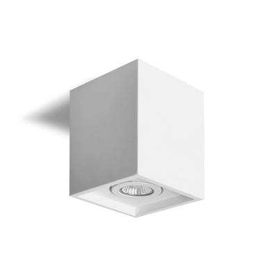 China Modern 10 in. Square Modern White Primed Plaster Mounted Cuboid Gypsum. diameter gu10 led ceiing lights for living room, hotel for sale