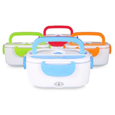 China Leak Proof Electric Bento Food Warmer Container Household/Car Heating Portable Electric Lunch Box Self Heater for sale