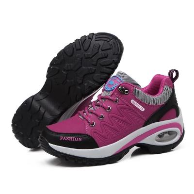 China 2022 New Arrivals Air Cushion Durable Sneakers Breathable Sport Tennis Shoes Lace Up Platform Fitness Women Walking Shoes for sale