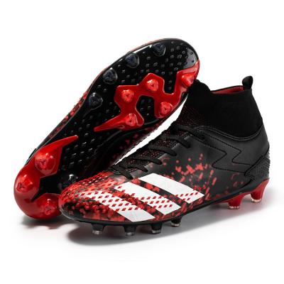 China New Arrival Mesh Breathable Football Shoes Leisure Sports Top Grade PU Leather Soccer Shoe Adults Soccer Training Shoes for sale