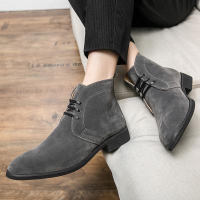 China High Quality Sweat-absorbent Men's Lace Up Ankle Shoes Business Office Formal Men Dress And Oxford Shoes Chelsea Boots Us for sale