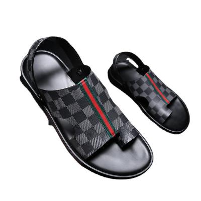 China Anti-odor summer sandals plus size men's sandals multi-purpose leather dual-use slippers outdoor beach sandals for sale