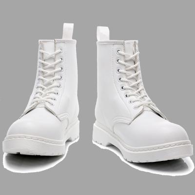 China Genuine leather 2022 PVC women boots fashion white ankle boot female men winter couples casual shoes motorcycle punk Botas plus size for sale