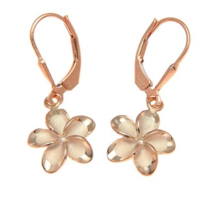 China CLASSIC Hot Sale Designs 925 Sterling Silver Hawaiian Design Plumeria Earrings Popular Hawaiian Earrings for sale