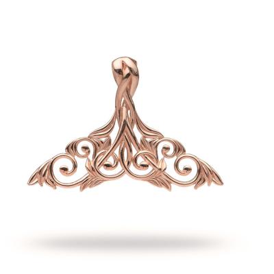 China Hawaiian Women Rose Gold Color Jewelry 925 Sterling Silver Whale Tail Pendants Hawaiian Butt Design Jewelry for sale