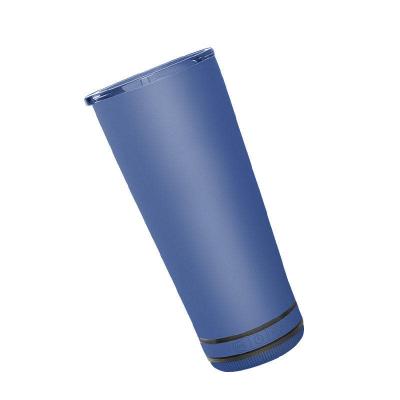 China Waterproof Mugs Stainless Steel Water Bottle Popular Music Cup Tooth Tumbler Blue Smart Wireless Speaker for sale