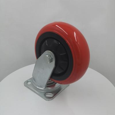 China High Load Capacity Heavy Duty Rigid Swivel Locking Caster Polyurethane Wheels for sale