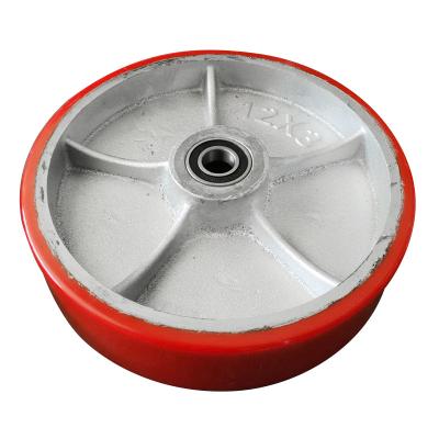 China High Load Capacity 1.5/2 Ton Forklift Spare Parts Jack Pallet Cast Iron Forklift Wheels Loading Wheels for sale