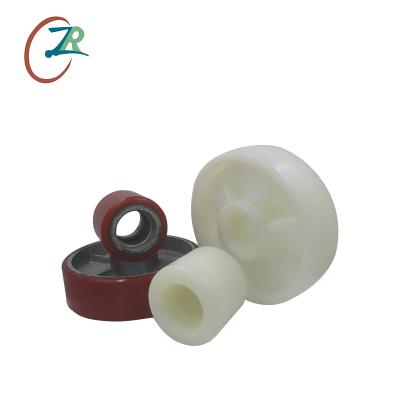 China High Load Capacity 500KG Forklift Spare Parts Jack Pallet Nylon Wheel Cast Iron Forklift Wheels for sale