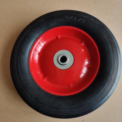 China Hot Selling Good Quality PIVOT 8 Inch Wheel 200mm Wheel Solid Rubber Trolley Black Rubber Wheel for sale