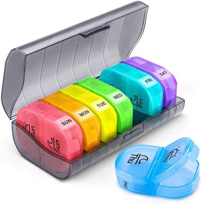 China 2 Times A Day Weekly Pill Organizer With Detachable 7 Pill Case To Hold Medicine Travel Wxk-0238 for sale