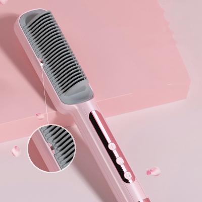 China Hot Air Multifunctional Electric Iron Hair Curler Fast Straightener Hair Styling Straight Hair Curler Dryer Brush Tool Hair Straightener Comb for sale