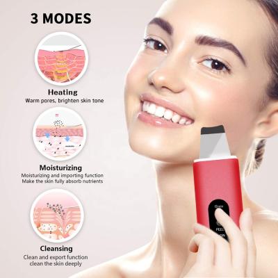 China USB Skin Scrubber Face Skin Scrubber Electric Deep Cleaning Beauty Filling Ultrasonic Peeling Machine for sale