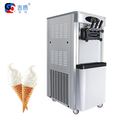 China Snack Factory GQ-36DBP 3 Flavors Stainless Steel Floor Style Brave Man Serve Ice Cream Machine with Prechilling and Overnight Function for sale