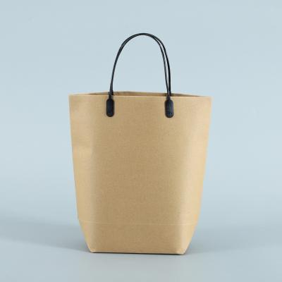 China Wholesale Recyclable Medium Washable Brown Kraft Paper Sticker Strong Laminated Paper Bag for sale