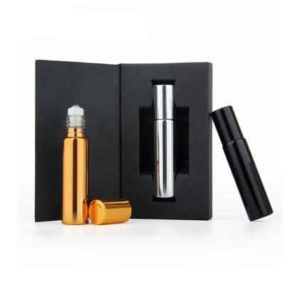 China Eco Materials 510 Essential Oil Magnetic Black Cardboard Paper Empty Recycled Satin Oil Cartridge Packaging Boxes For Oil Perfume for sale