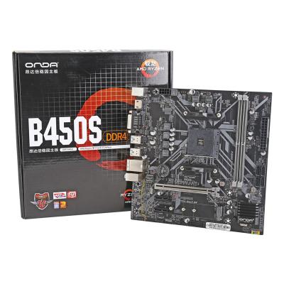 China Desktop AM4 B450 DOUBLE MOTHERBOARD MATX MAINBOARD DDR4 SUPPORT USB3.0 3700X 5600X 3400G for sale