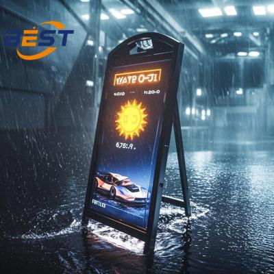 China Battery-Powered Portable LED Signage with Android 9.0, IP65 Waterproof & 50000mAh Long-Lasting for sale