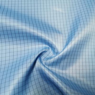 China Available sale cleanroom 5mm grid ripstop dustproof high quality polyester anti static anti static ESD fabric for workwear&uniform for sale