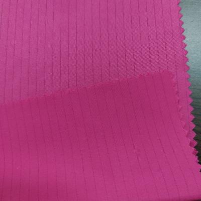 China Wholesale Anti-Static Conductive Breathable Polyester Twill Anti Static ESD Carbon Stripe Fabric For Workwear &uniform for sale