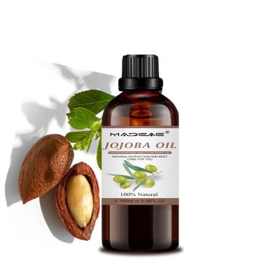 China Moisturizes dry skin. Supplier Wholesale Bulk Oil Organic Cold Pressed Pure Jojoba Oil For Face Skin Hair for sale