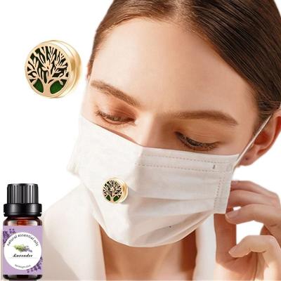 China Relaxing and Air Freshing Magnetic Aromatherapy Loop Essential Oil Diffuser Pendants Jewelry for Clip Facial Masking Masking for sale