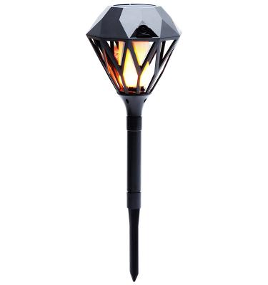 China New Arrival Solar Garden Black Outdoor Cells LED Lamp Flame Torch Dancing Light Solar Flashing Light for sale